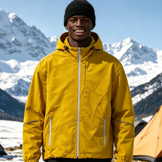 Custom logo men hooded windbreaker reflective stripe lightweight hiking sun protection coat running hiking cycling gym training daily wear outdoor travel spring summer casual streetwear camping
