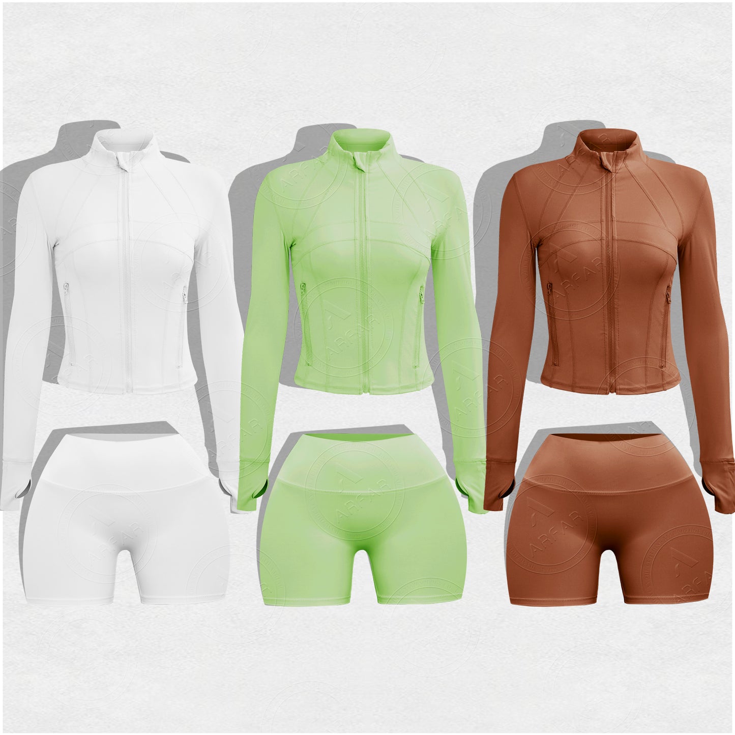 Yoga Zipper Jacket Custom Rhinestone logo Women Set Wholesale Nylon Candy Color Tracksuit Two Piece Lounge Set Women Clothing