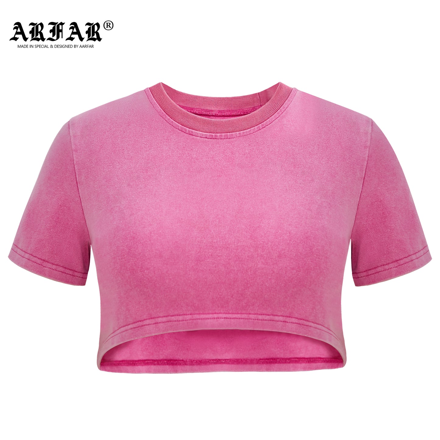 100% Cotton Acid Wash Navel Cropped Crop Tops For Women
