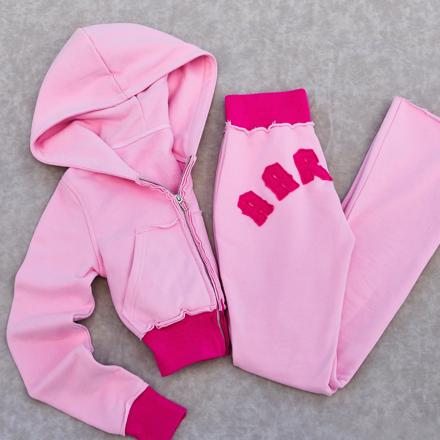 Manufacturer /Custom / OEM/ODM women cropped zip hoodie sets