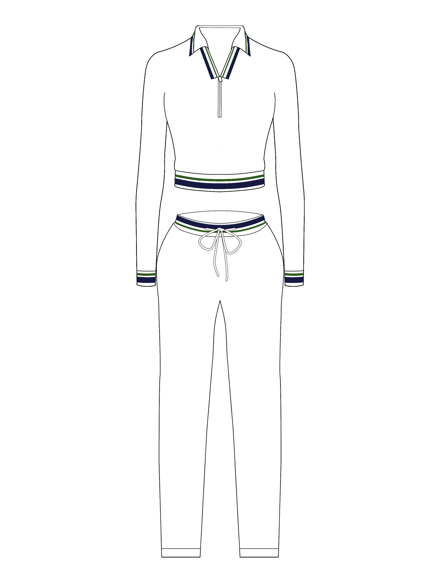 2025 New Arrivals Custom logo Women's Polo Collar Autumn Clothing Two-piece Set Long Sleeved Pants Sets Women Clothing Wholesale