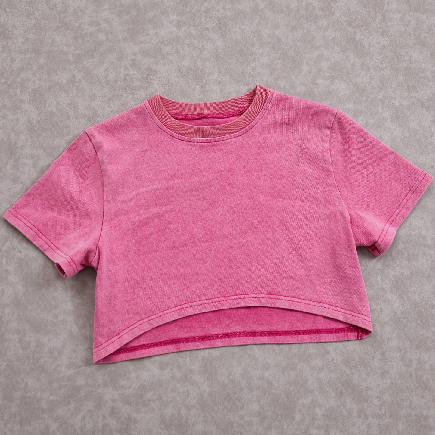 100% Cotton Acid Wash Navel Cropped Crop Tops For Women