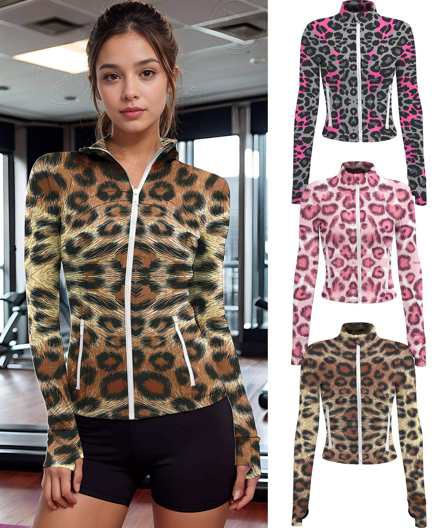 OEM / ODM womens printed yoga jackets set flared legging pants set