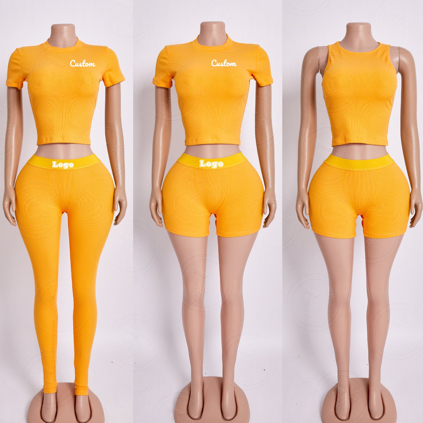 Custom Women's Sets Loungewear Cotton Clothes T Shirts Fold Over Flare Pants Legging Set Open Leg 2 Piece Set Tall Girl Clothing