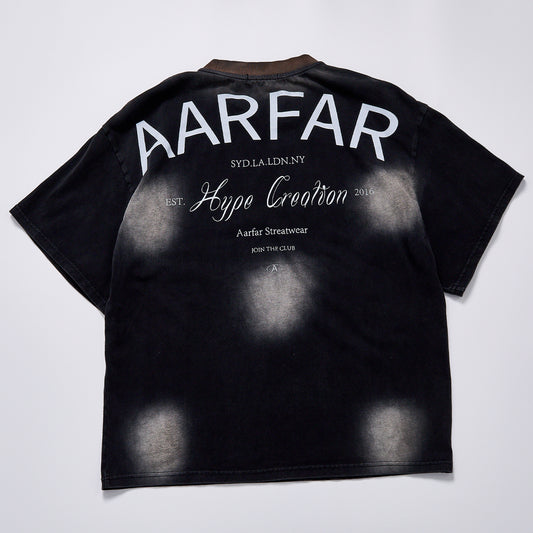 Washed Faded Spray Dot Print Letter Graphic Tee Unisex Vintage Short Sleeve Crew Neck Loose Crop T-shirt Streetwear Casual Retro Distressed Cotton Top