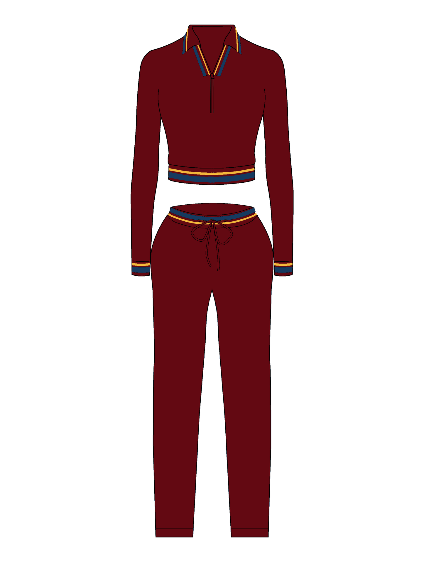 2025 New Arrivals Custom logo Women's Polo Collar Autumn Clothing Two-piece Set Long Sleeved Pants Sets Women Clothing Wholesale