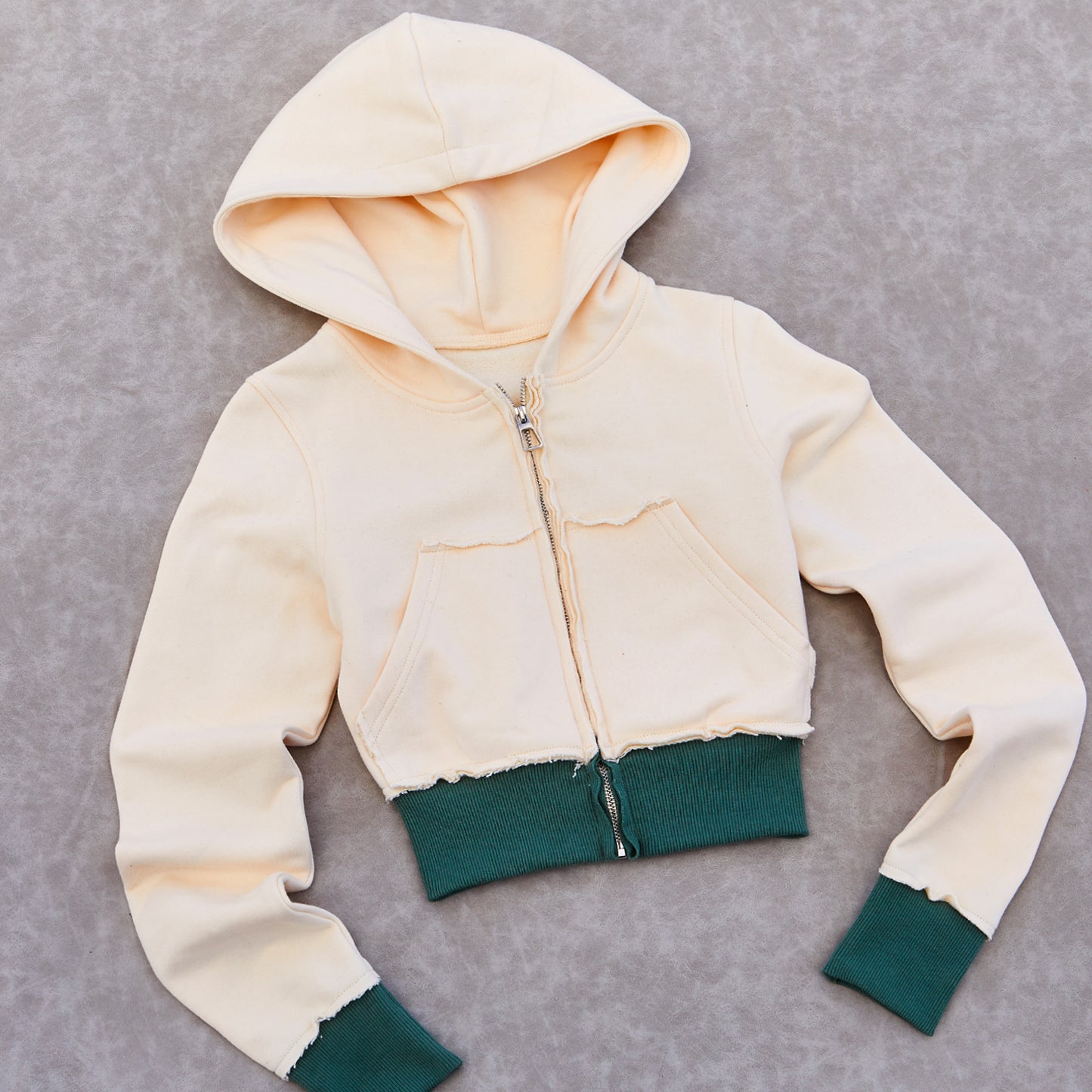Manufacturer /Custom / OEM/ODM women cropped zip hoodie sets