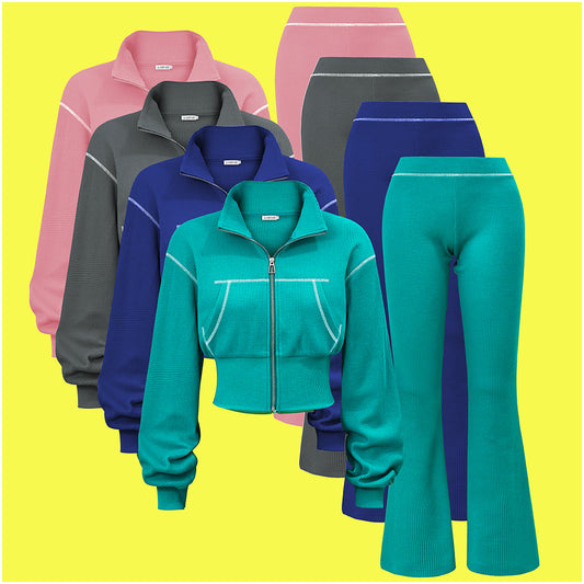 Manufacturer /Custom / OEM/ODM Women Long Sleeve Waffle Set