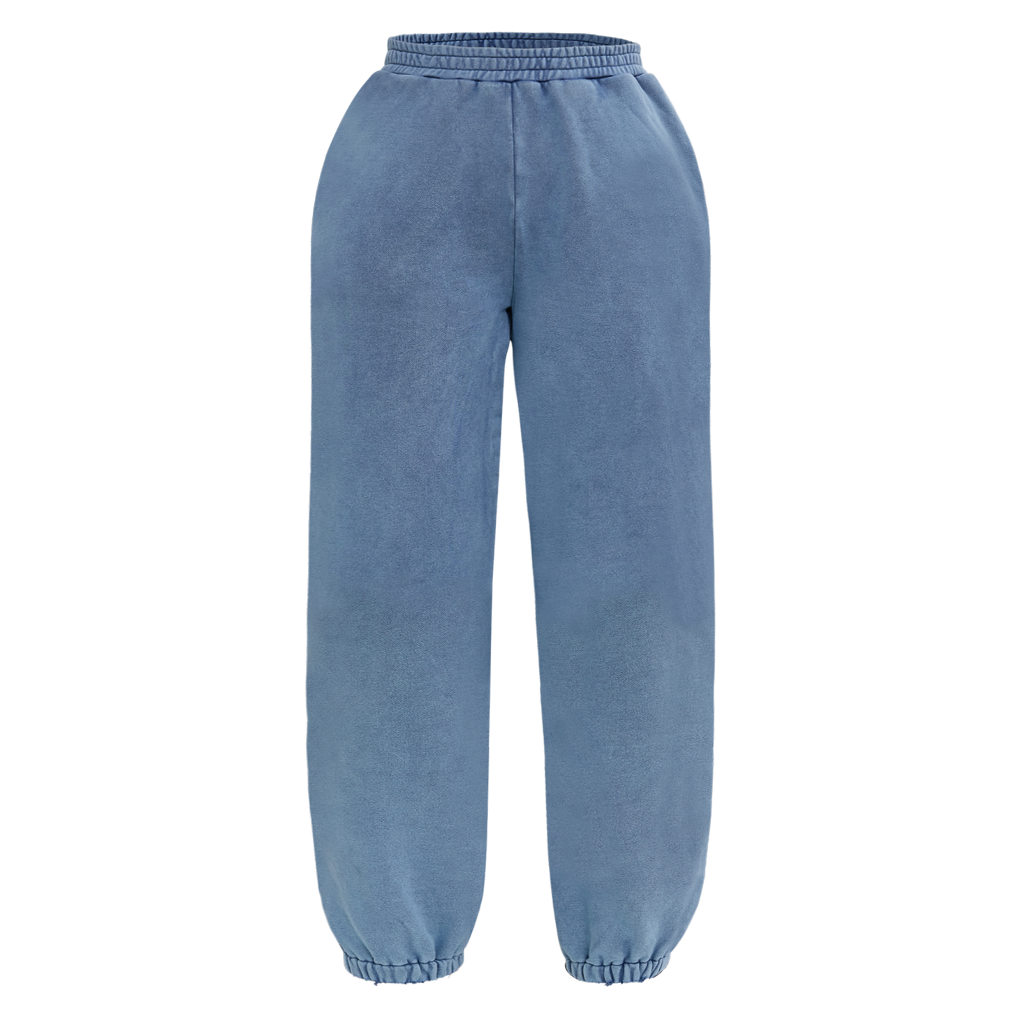 100% Cotton Acid Washed Blue Jogger Pants