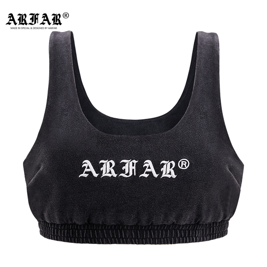 100% Cotton Acid Washed Crop Tops