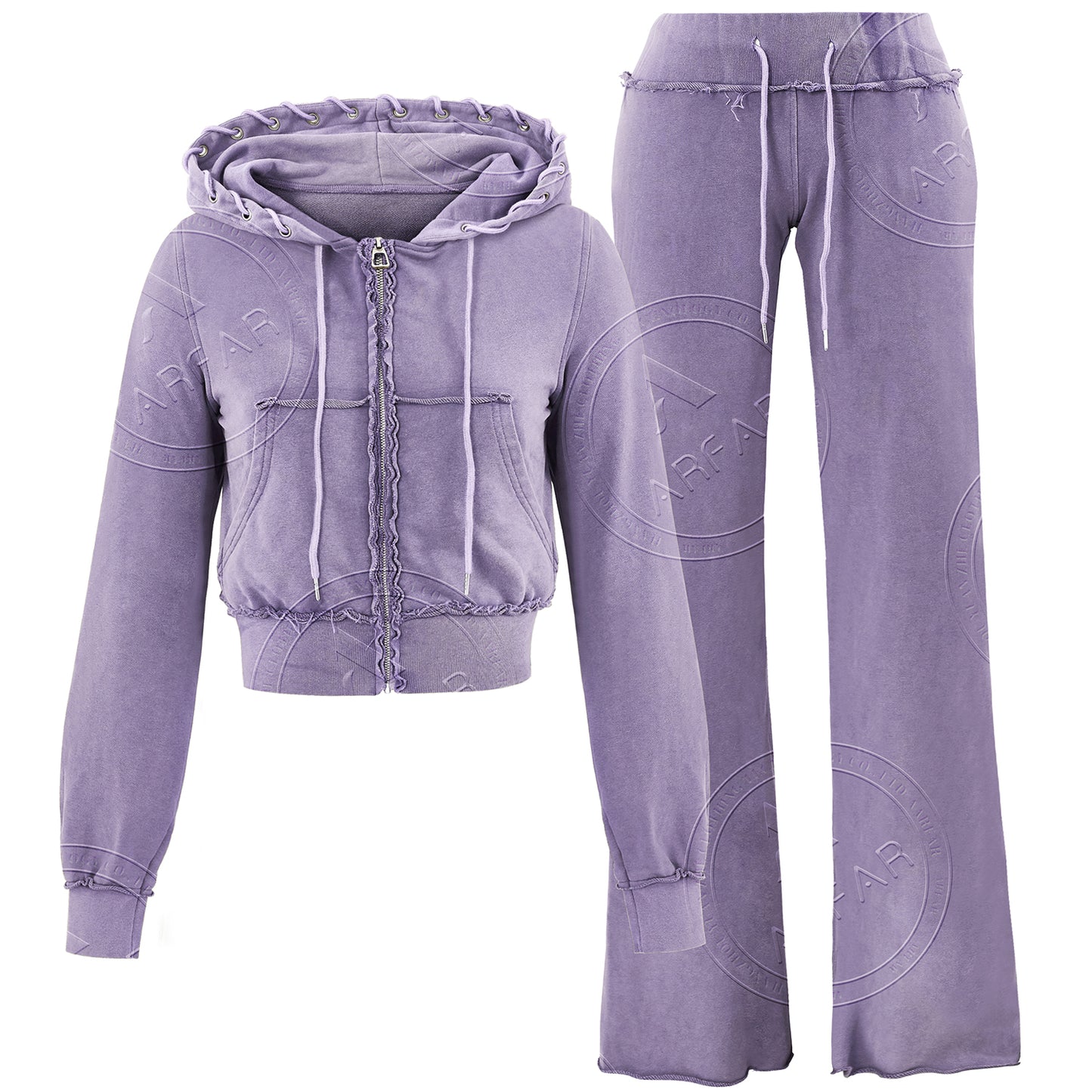 womens acid wished two piece hoodie sets pants sets