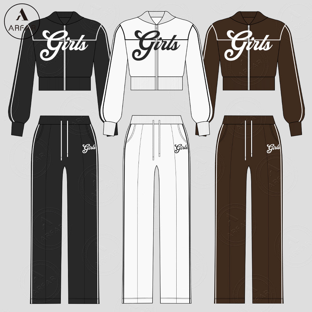 High Quality Clothing Manufacturers Women Tracksuit Set Custom Color Blocking Hoodie and Wide Leg Pants Two Piece Lounge Set