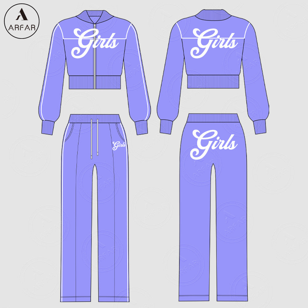 High Quality Clothing Manufacturers Women Tracksuit Set Custom Color Blocking Hoodie and Wide Leg Pants Two Piece Lounge Set