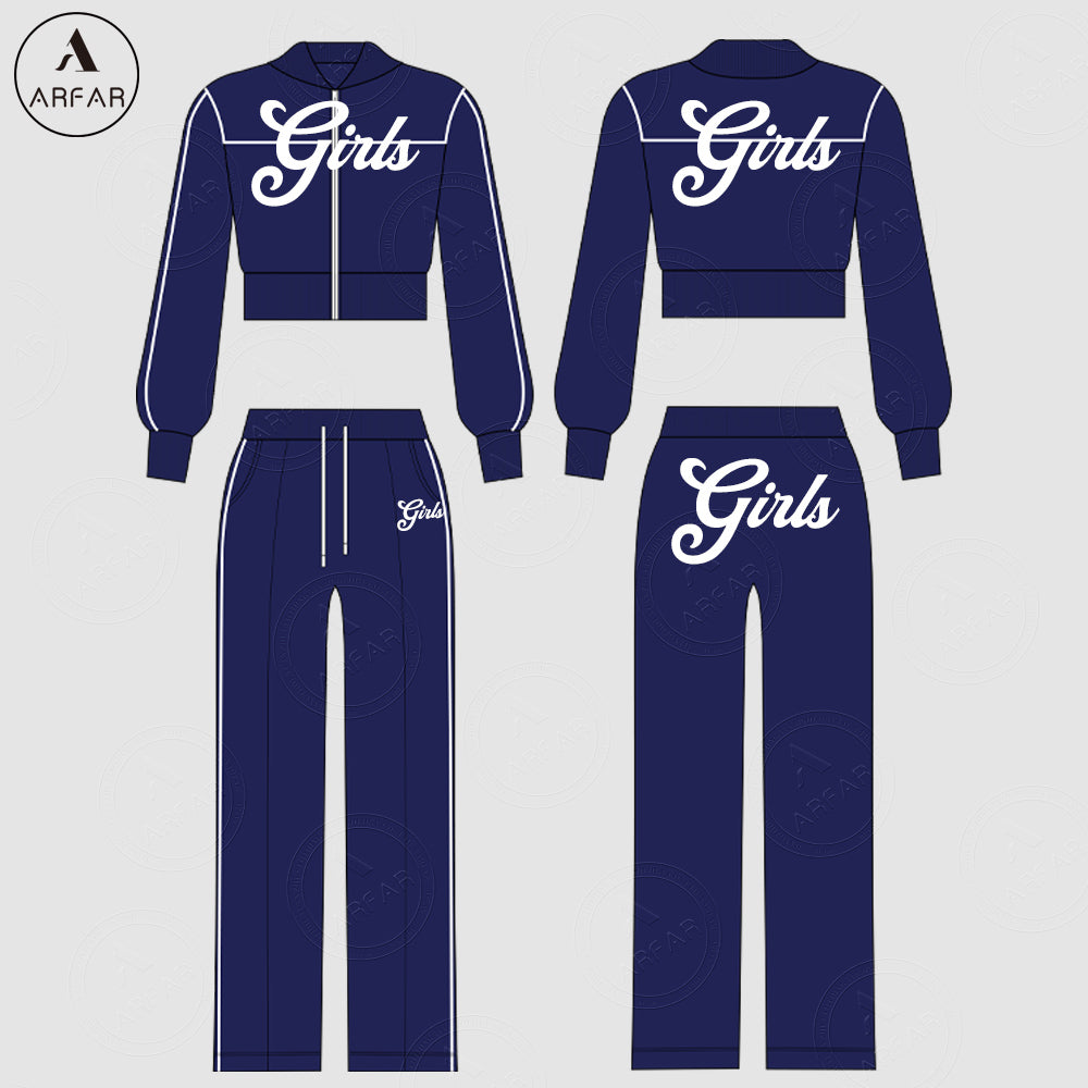 High Quality Clothing Manufacturers Women Tracksuit Set Custom Color Blocking Hoodie and Wide Leg Pants Two Piece Lounge Set