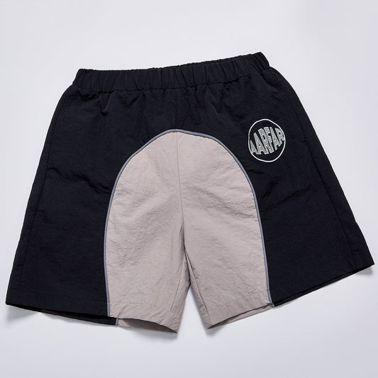 Custom Logo Reflective Piping Contrast Color Nylon Shorts Unisex Summer Elastic Waist Loose Fit Streetwear Casual Running Training Track Shorts