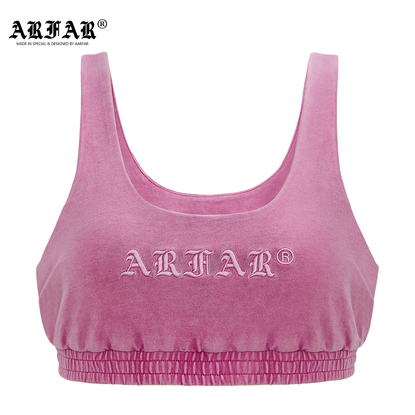 100% Cotton Acid Washed Crop Tops