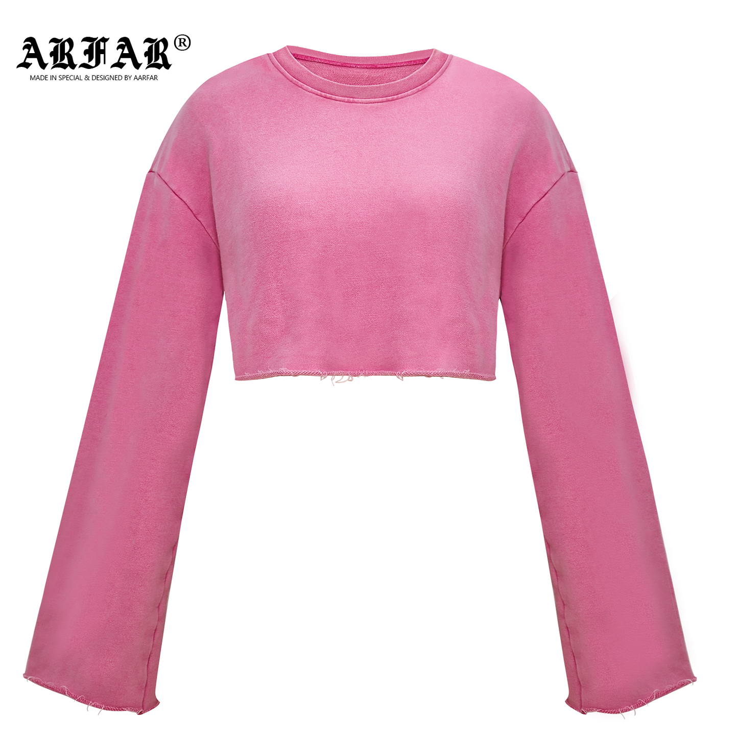 100% Cotton Short Long Sleeved Crop Top