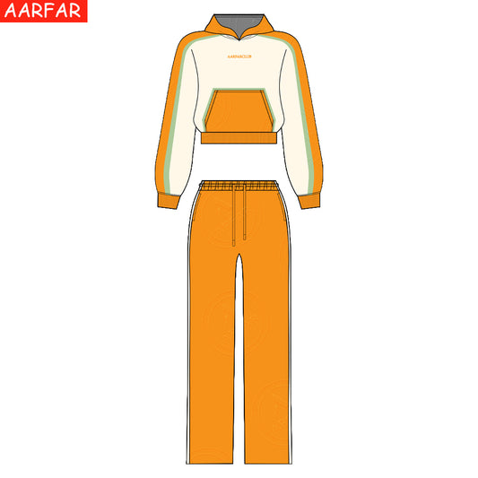 Streetwear High Quality Women Tracksuit Set Custom Mid Waist Plain Color Match Raglan Sleeves Woman Hoodie Sportswear SetsStreetwear High Quality Women Tracksuit Set Custom Mid Waist Plain Color Match Raglan Sleeves Woman Hoodie Sportswear Sets