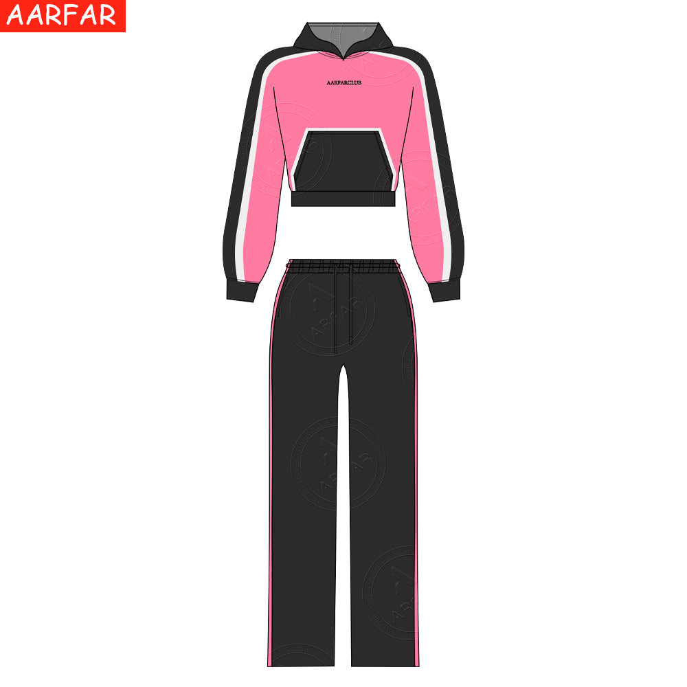 Streetwear High Quality Women Tracksuit Set Custom Mid Waist Plain Color Match Raglan Sleeves Woman Hoodie Sportswear SetsStreetwear High Quality Women Tracksuit Set Custom Mid Waist Plain Color Match Raglan Sleeves Woman Hoodie Sportswear Sets