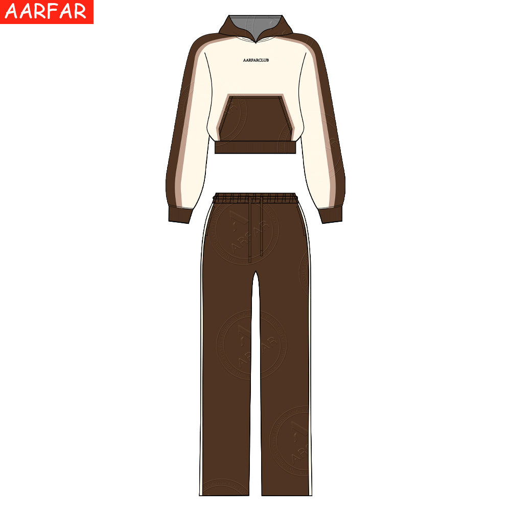 Streetwear High Quality Women Tracksuit Set Custom Mid Waist Plain Color Match Raglan Sleeves Woman Hoodie Sportswear SetsStreetwear High Quality Women Tracksuit Set Custom Mid Waist Plain Color Match Raglan Sleeves Woman Hoodie Sportswear Sets
