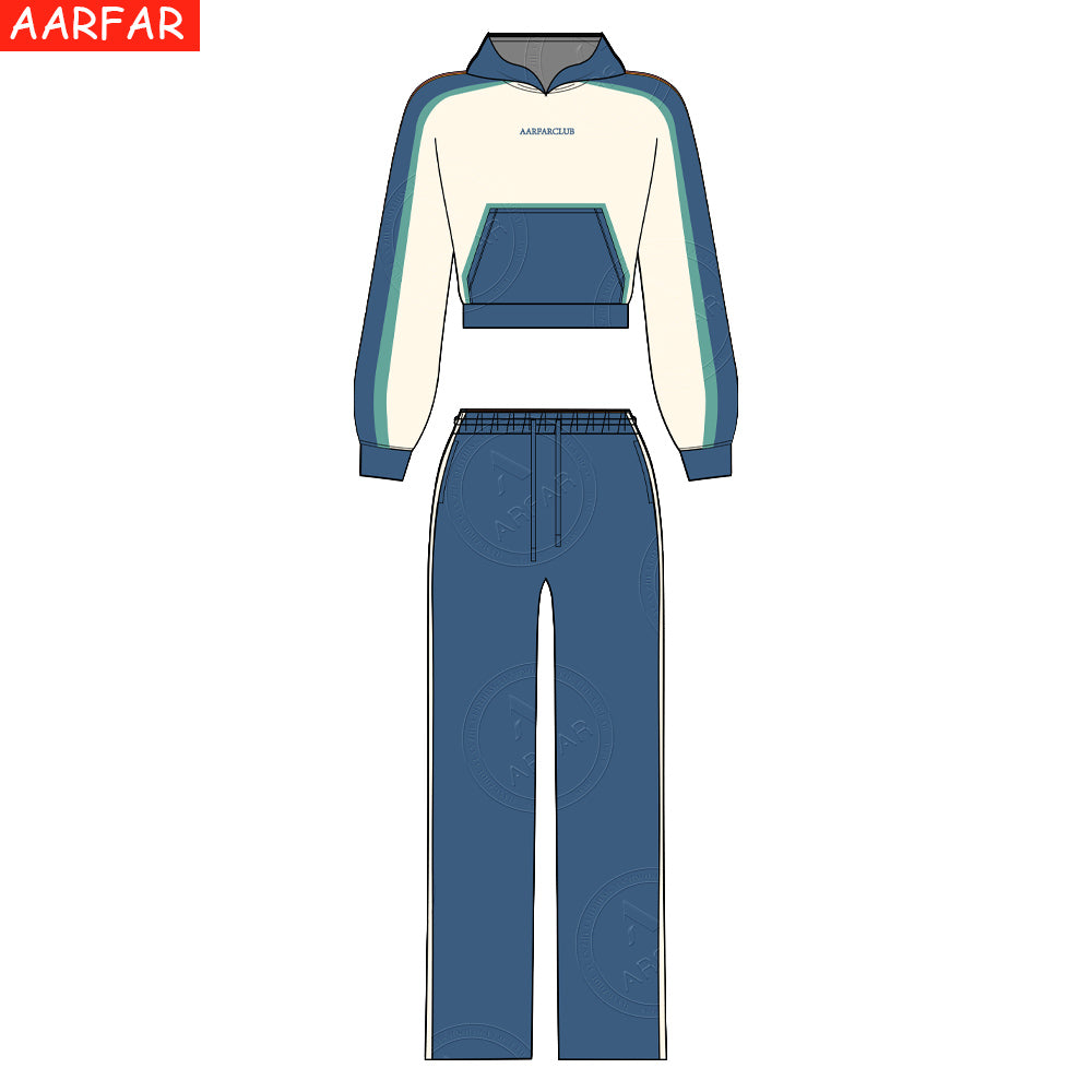 Streetwear High Quality Women Tracksuit Set Custom Mid Waist Plain Color Match Raglan Sleeves Woman Hoodie Sportswear SetsStreetwear High Quality Women Tracksuit Set Custom Mid Waist Plain Color Match Raglan Sleeves Woman Hoodie Sportswear Sets
