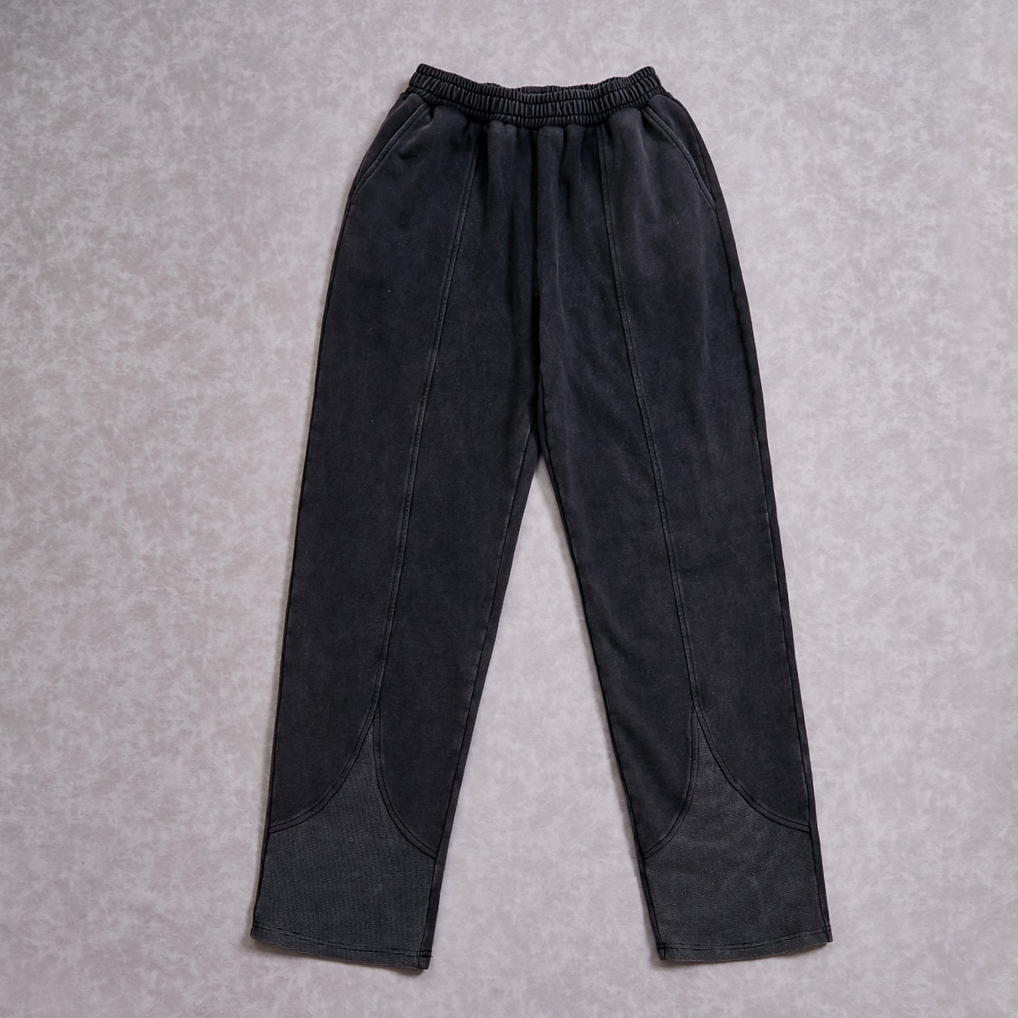 100% Cotton Wide Leg Women Acid Washed Pink Pants