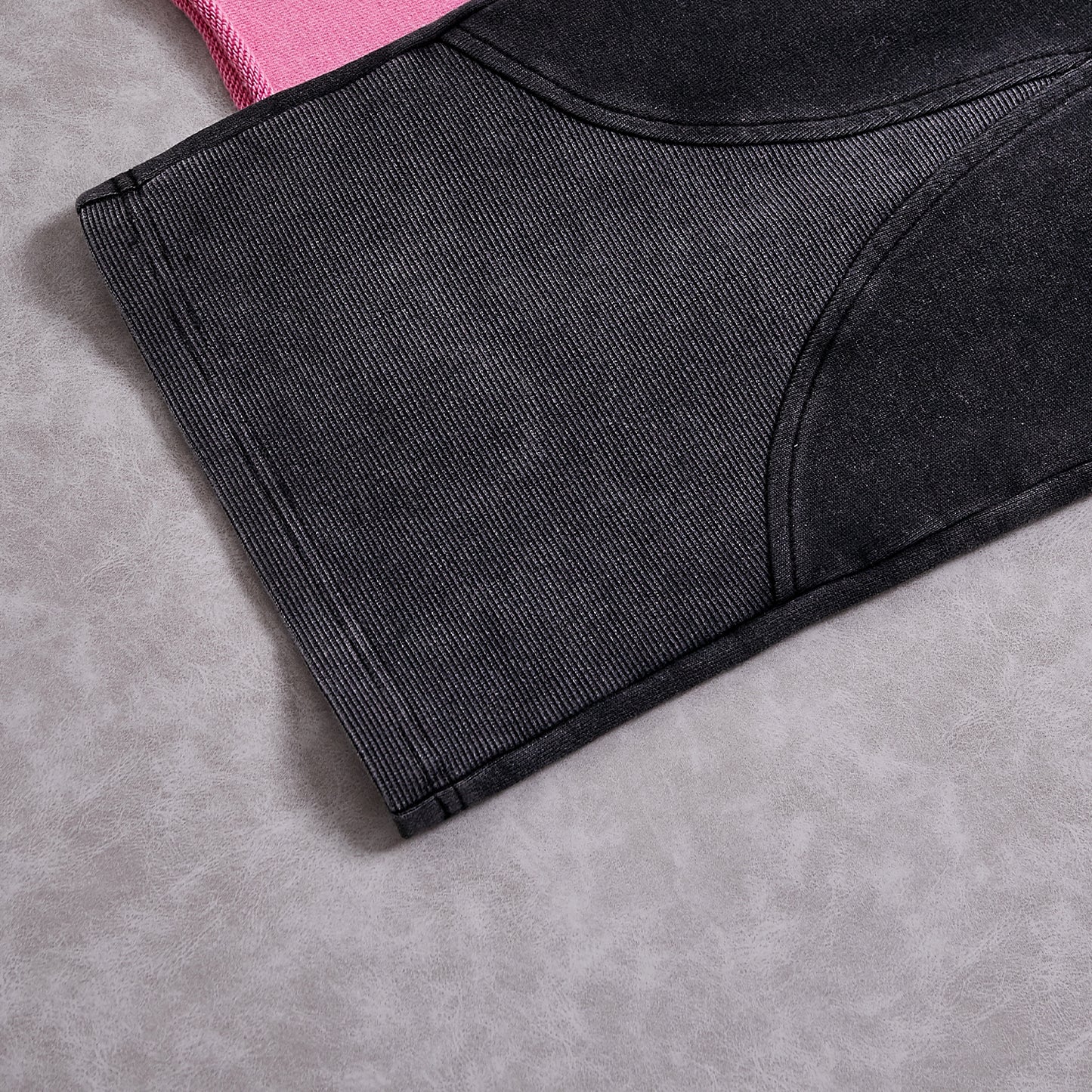100% Cotton Wide Leg Women Acid Washed Pink Pants