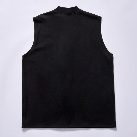 best seller custom Men's Vests chinese style embroidered sleeveless waistcoat full fabric frog‑knot placket sleeveless waistcoat daily commute