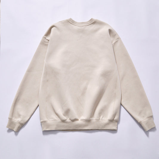 best seller raw edge crew neck sweatshirt drop shoulder relaxed fit crew sweatshirt casual loungewear