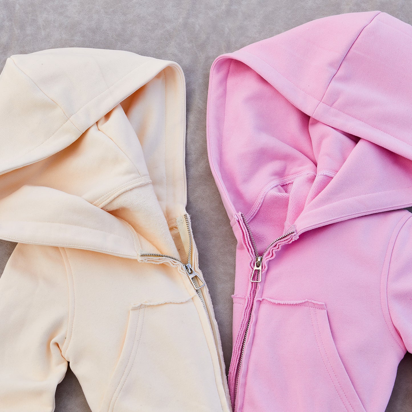 Manufacturer /Custom / OEM/ODM women cropped zip hoodie sets