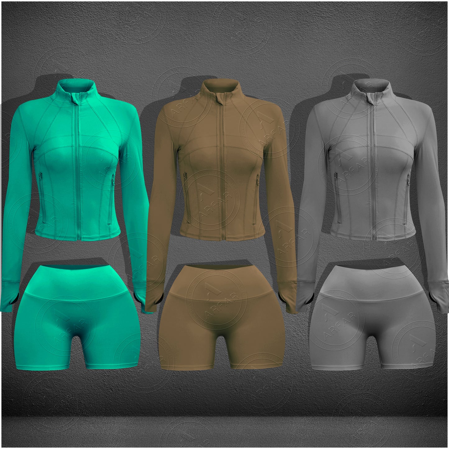 Yoga Zipper Jacket Custom Rhinestone logo Women Set Wholesale Nylon Candy Color Tracksuit Two Piece Lounge Set Women Clothing