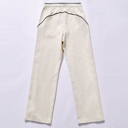 custom side stripe fleece casual trousers small chest embroidery straight sweatpants city walk