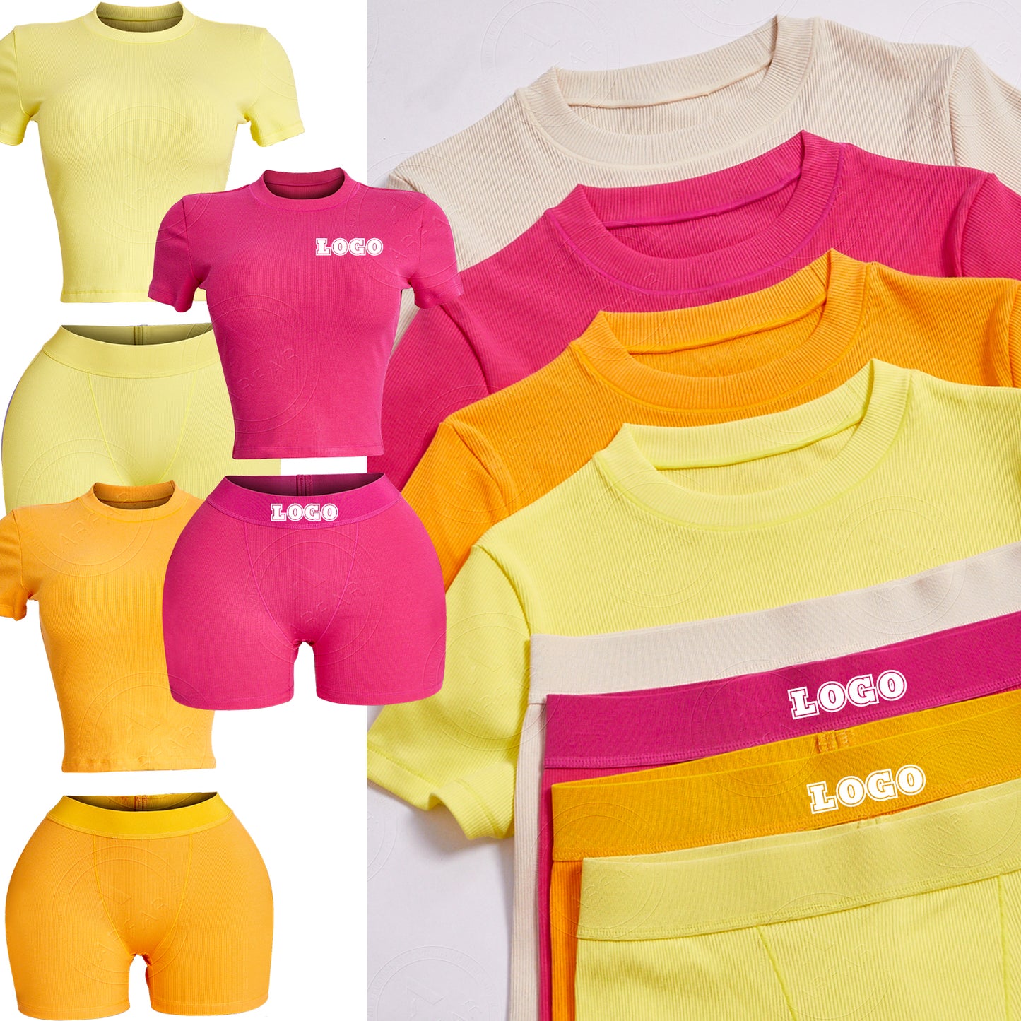 Custom Women's Sets Loungewear Cotton Clothes T Shirts Fold Over Flare Pants Legging Set Open Leg 2 Piece Set Tall Girl Clothing