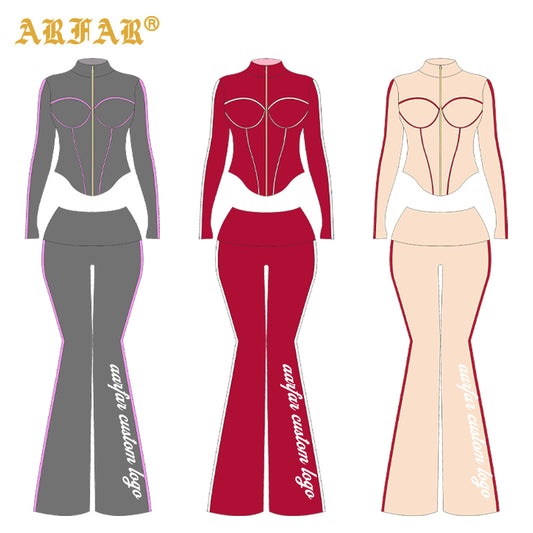 2 Piece Set Women Clothing Manufacturers Striped Color Block Hoodie and Sweatpants Women Custom Tracksuit Set