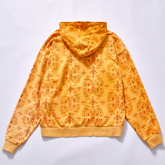 Trending Fashion full print hoodie drop shoulder oversized fit cultural graphic pullover festival outfit