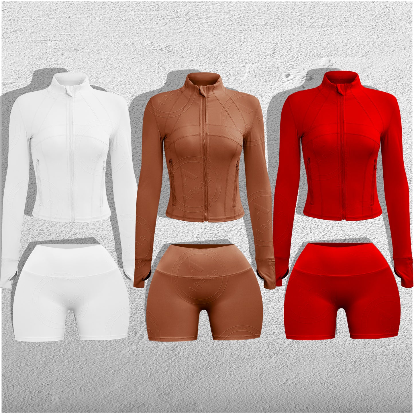 Yoga Zipper Jacket Custom Rhinestone logo Women Set Wholesale Nylon Candy Color Tracksuit Two Piece Lounge Set Women Clothing