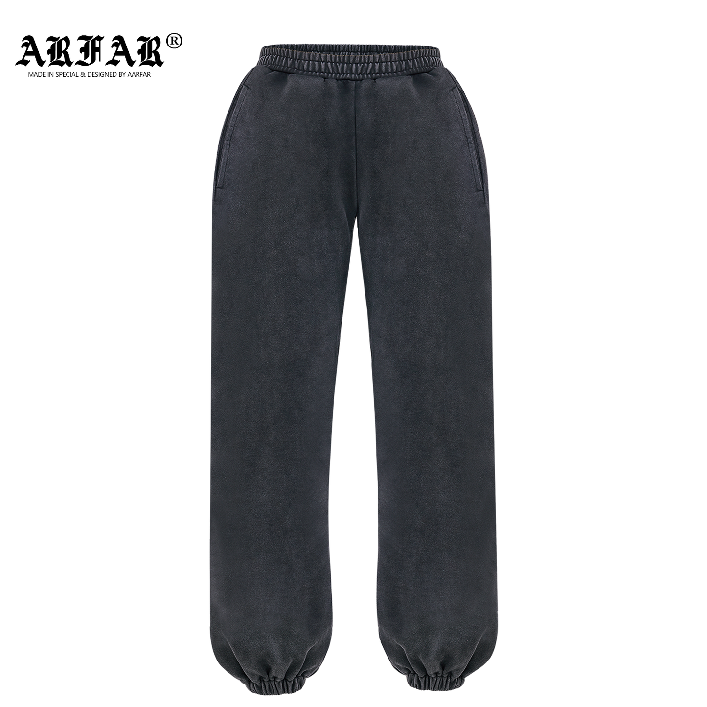 100% Cotton Acid Washed Blue Jogger Pants
