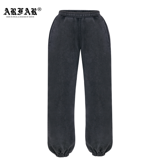 100% Cotton Acid Washed Pink Jogger Pants