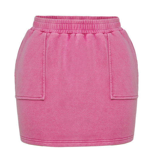 100% Cotton Acid Wash Skirt Women