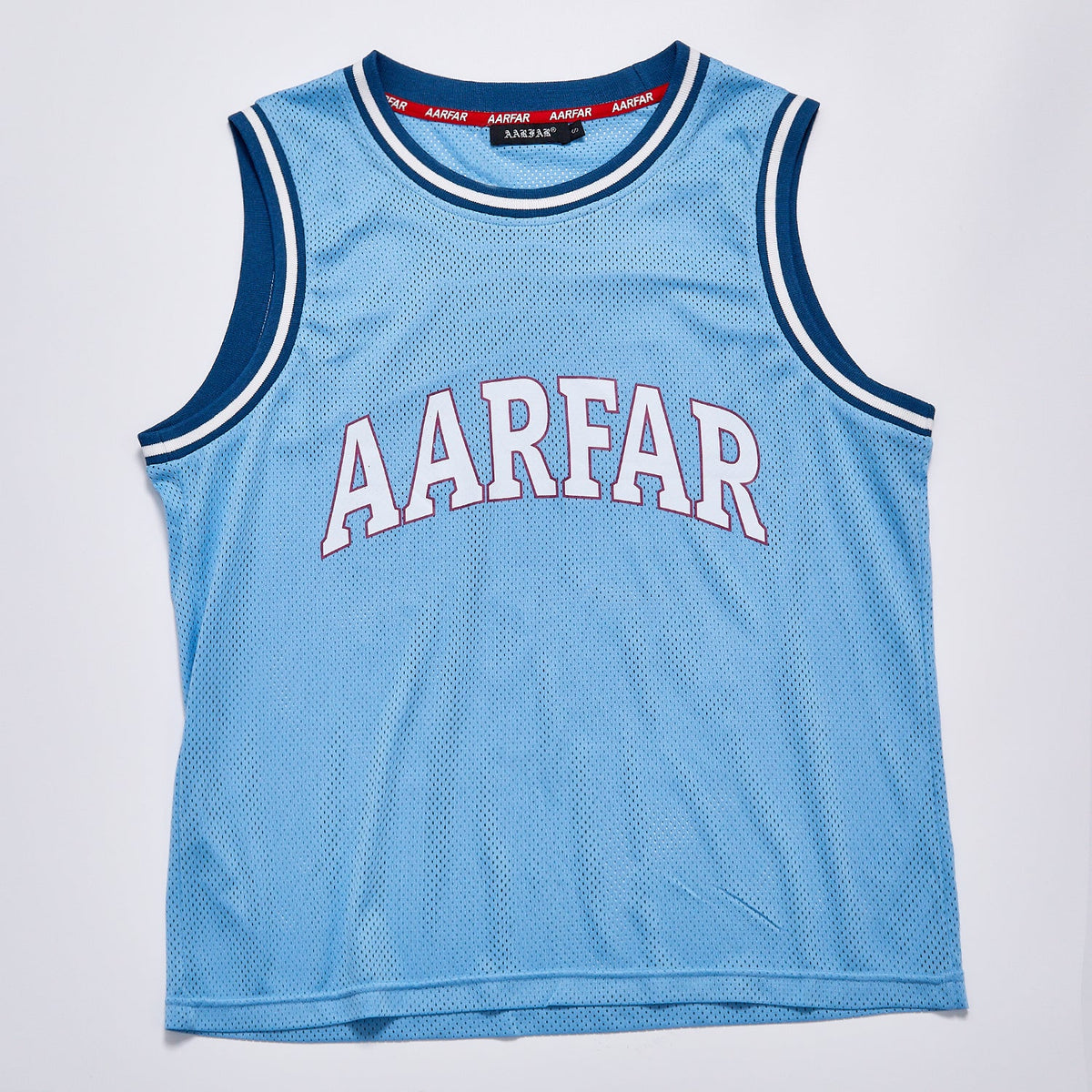 Letter-Print Mesh Jersey