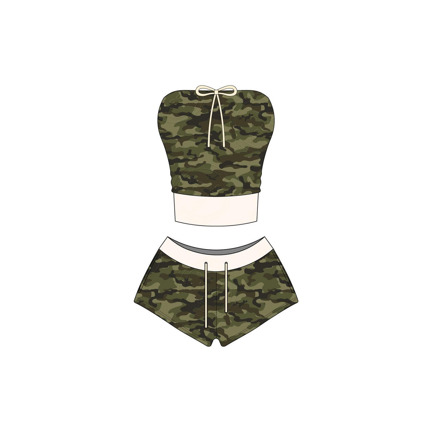 Women Camouflage Hoodie and Shorts Set Zip Heavyweight Cotton Fitness Cropped Long Sleeve Camo Shorts Set Casual Sweatshirt Set