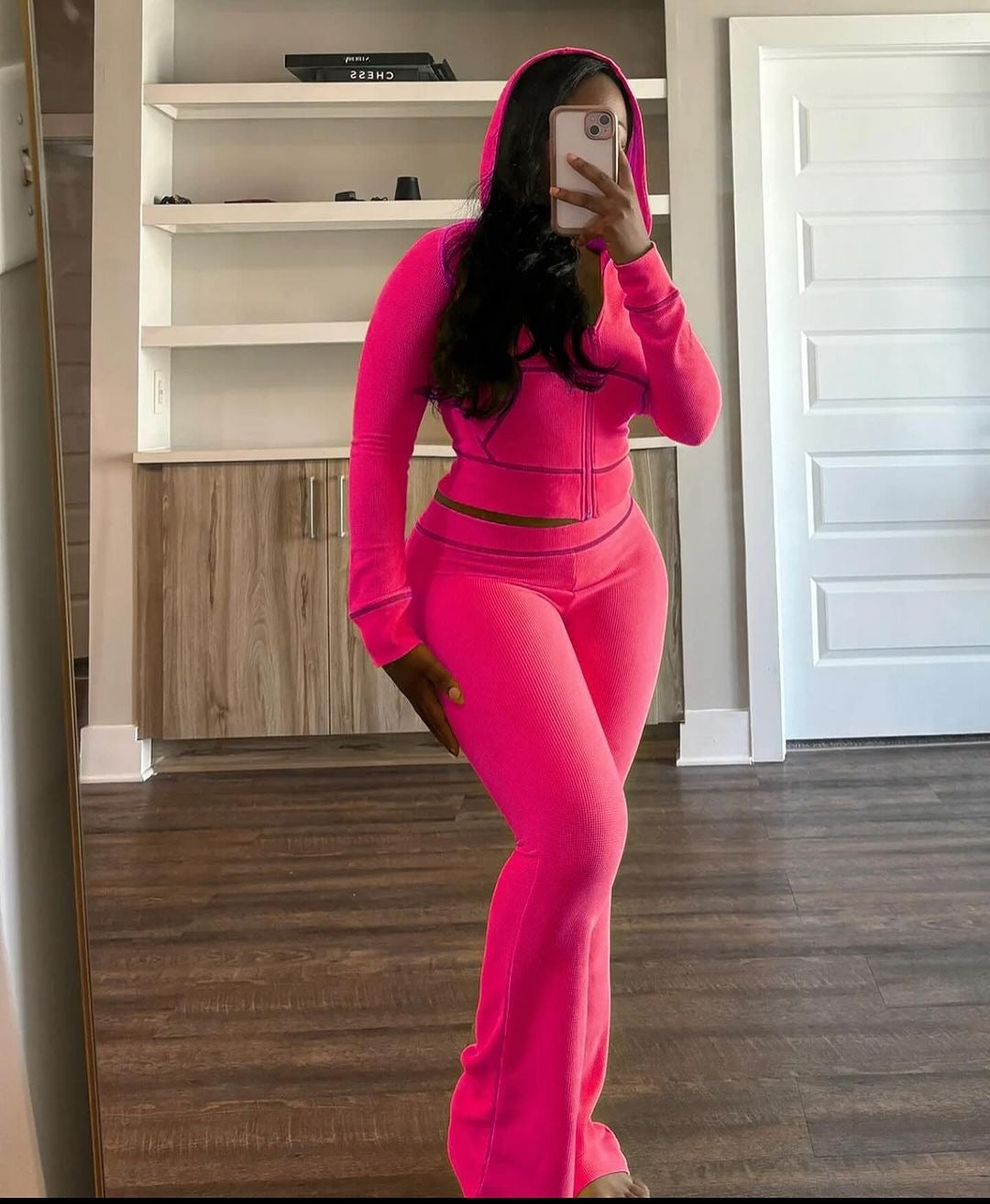 Waffle Knit Set for Womens 2 Piece Set
