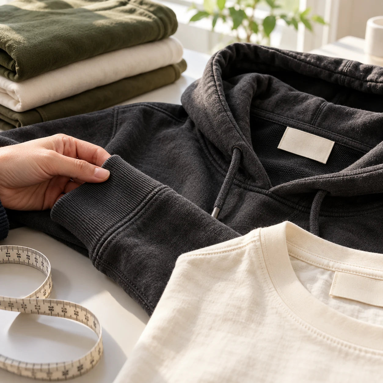 Review the finish in apparel development