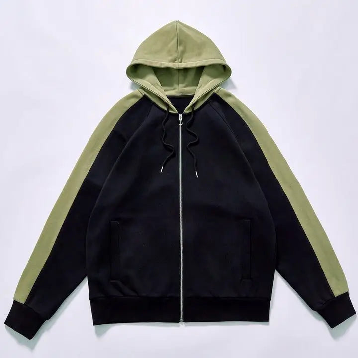 Color-Block Zip Hoodie