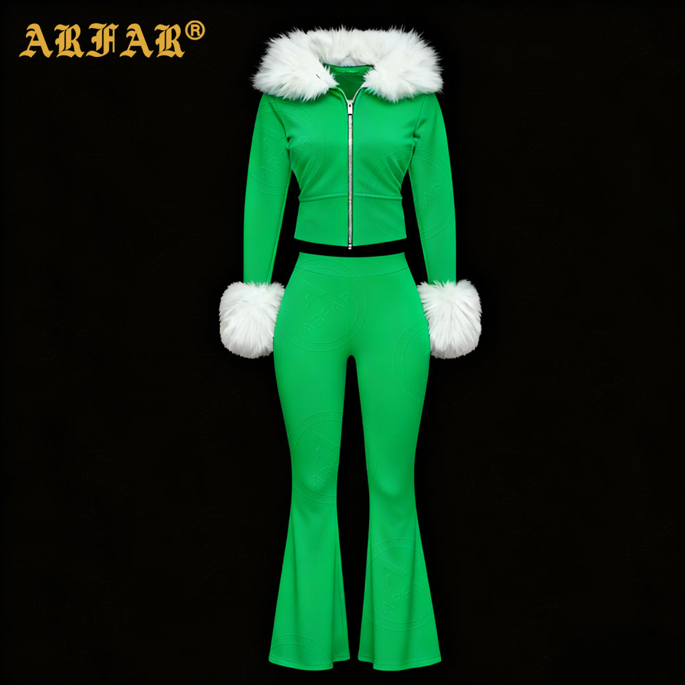 2026 Women Long Sleeve Cropped Hoodie and Sweatpants Tracksuit