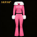 2026 Women Long Sleeve Cropped Hoodie and Sweatpants Tracksuit