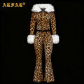 2026 Women Long Sleeve Cropped Hoodie and Sweatpants Tracksuit