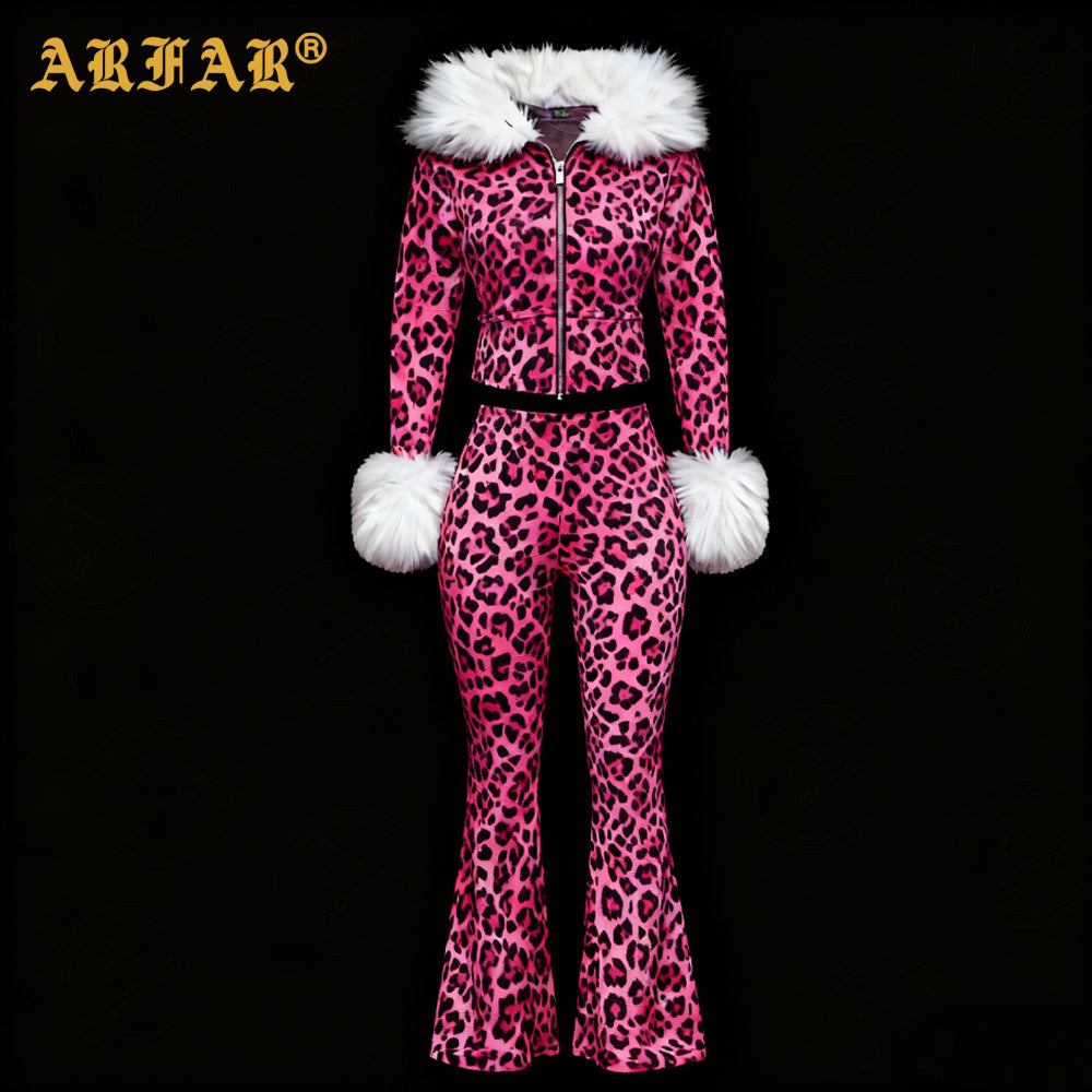 2026 Women Long Sleeve Cropped Hoodie and Sweatpants Tracksuit