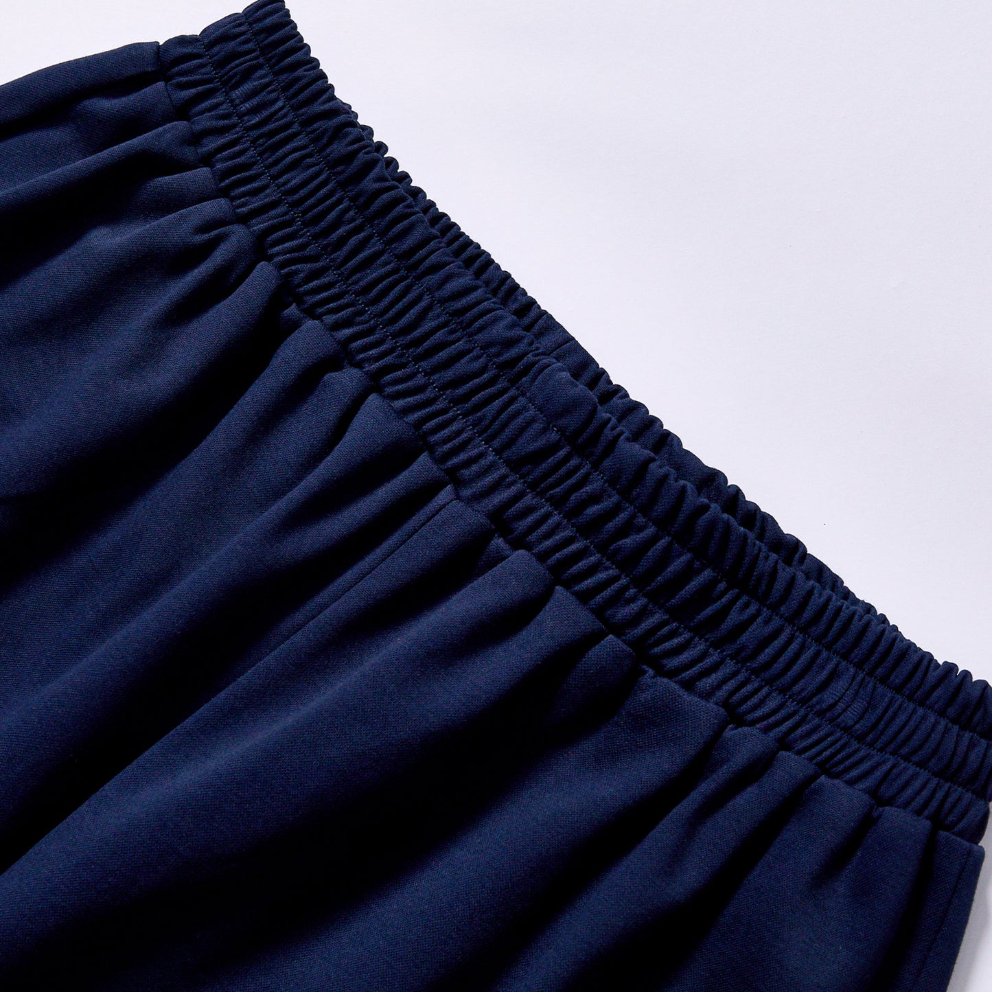 Custom logo men loose fit cargo sweat shorts navy blue solid tone breathable casual shorts summer daily