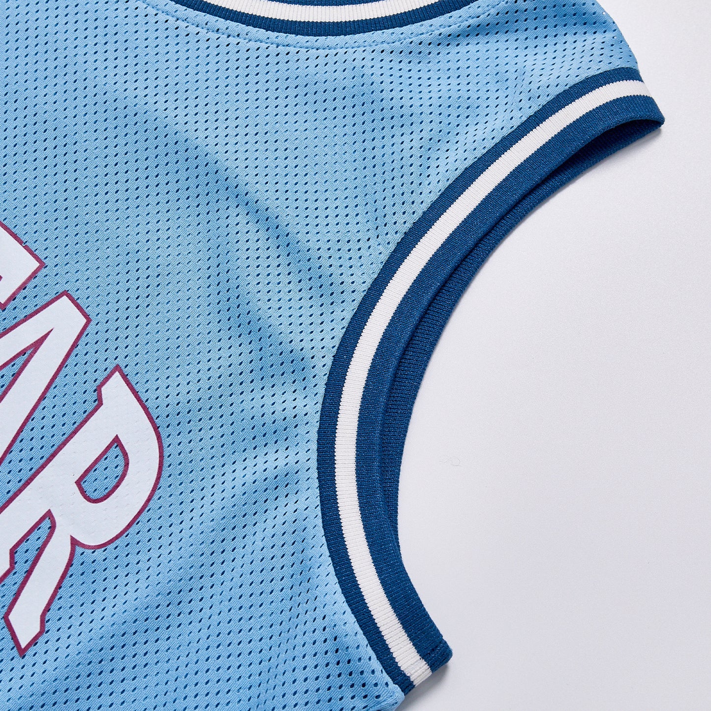 AARFAR Letter Print Mesh Basketball Jersey Unisex Summer Contrast Trim Sleeveless Tank Top Streetwear Casual Sports Training Vest